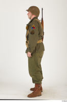  U.S.Army uniform World War II. - Technical Corporal - poses american soldier standing uniform whole body 0003.jpg
